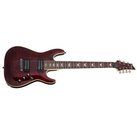 Schecter Omen Extreme-7 7-String Solid Body Electric Guitar, Black Cherry