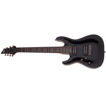 Schecter Omen-7 7-String Left-Handed 2012 Solid Body Electric Guitar,Gloss Black