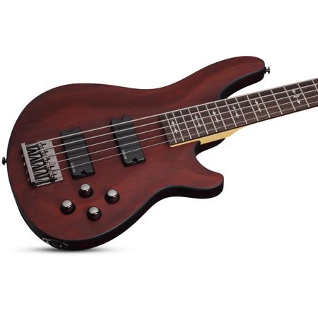 Schecter Omen-5 5-String 2012 Electric Bass Guitar, Rosewood, Walnut Satin