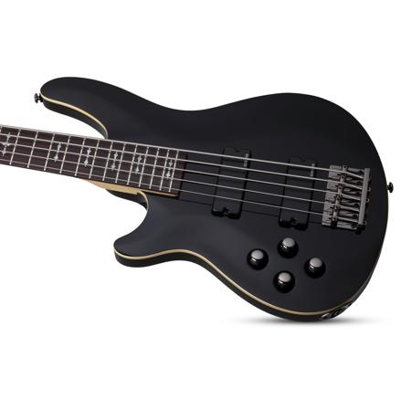 Schecter Omen-5 5-String Left-Handed 2012 Electric Bass Guitar, Gloss Black