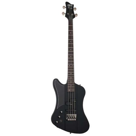 Schecter Nikki Sixx Signature Left-Handed Bass Electric Guitar, Satin Black