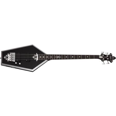 Schecter Sean Yseult Casket Bass 4-String Electric Guitar, Gloss Black