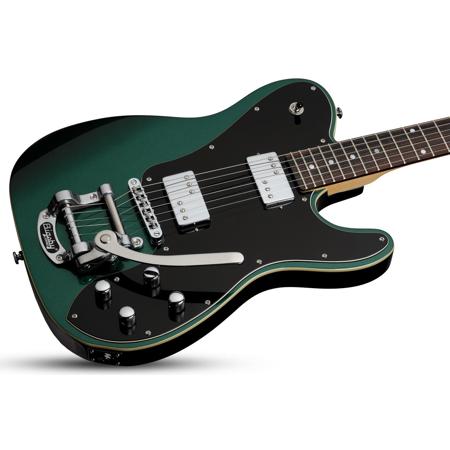 Schecter PT Fastback II B Vintage Electric Guitar, Rosewood, Dark Emerald Green