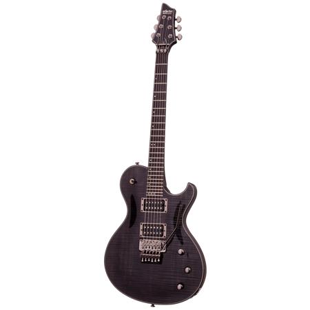 Schecter Chris Poland Solo-6 Poltergeist Electric Guitar, Ebony, See-Thru Black