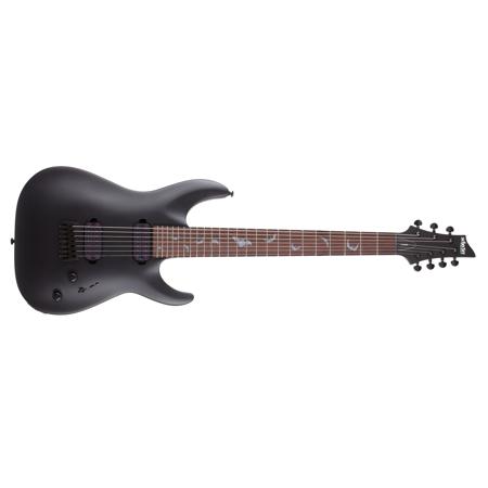 Schecter Damien-7 7-String Electric Guitar, Rosewood Fingerboard, Satin Black