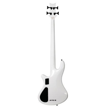 Schecter Stiletto Stage-4 4-String Electric Bass Guitar, Gloss White