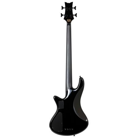 Schecter Stiletto Stage-4 4-String Electric Bass Guitar, Gloss Black