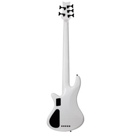Schecter Stiletto Stage-5 5-String Electric Bass Guitar, Gloss White