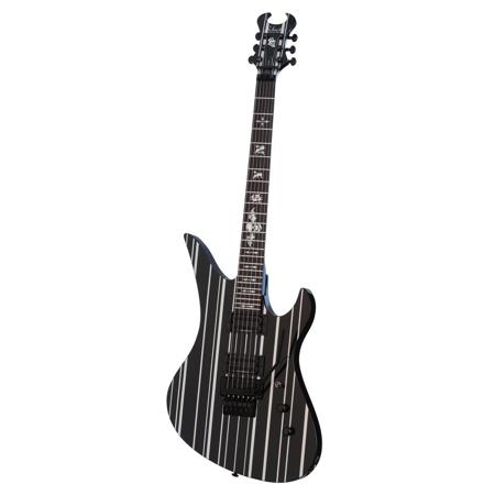 Schecter Synyster Standard Electric Guitar, Gloss Black with Silver Pin Stripes