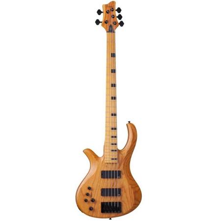 Schecter Riot-5 Session 5-String LH Electric Bass Guitar, Aged Natural Satin
