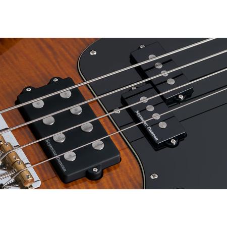 Schecter Diamond-P Plus Electric Bass Guitar, Maple, Dark Vintage Sunburst