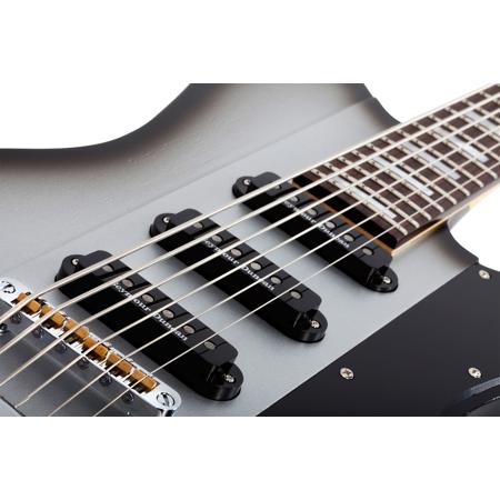 Schecter Robert Smith Ultracure VI Electric Guitar, Rosewood, Silver Burst Pearl