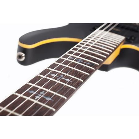 Schecter Demon-6 FR Left-Handed Electric Guitar, Satin Black