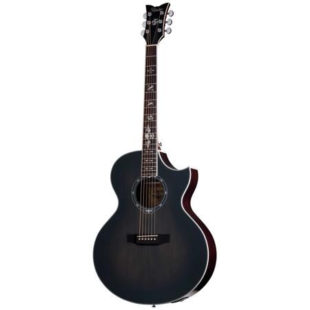 Schecter Synyster Gates GA SC Semi-Acoustic Guitar, Trans Black Burst Satin