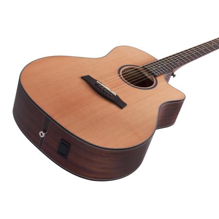 Schecter Orleans Studio Acoustic Electric Guitar, Rosewood, Natural Satin