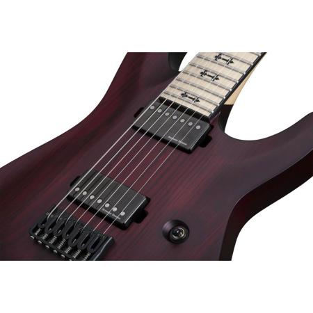 Schecter Jeff Loomis JL-7 2016 7-String Electric Guitar, Vampyre Red Satin