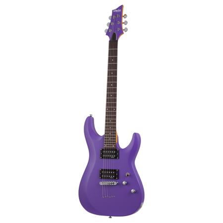 Schecter C-6 Deluxe Solid-Body Electric Guitar, Rosewood, Satin Purple