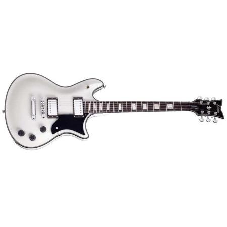 Schecter Tempest Custom Electric Guitar, Ebony Fretboard, Vintage White