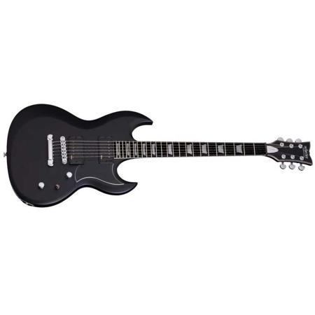 Schecter S-II Platinum Electric Guitar, Ebony Fretboard, Satin Black
