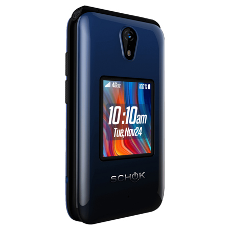 Classic Flip Unlocked GSM Phone, Exchangeable Colors; Blue and Red