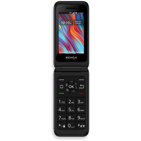 Schok Classic Flip Unlocked GSM Phone, 1GB RAM, 8GB Storage, 8MP Camera, Black/Blue/Red
