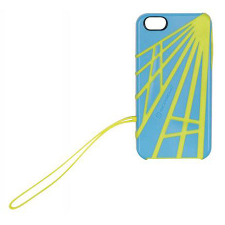 Scosche strapSHIELD Sport Cover with Strap for iPhone 5, Blue/Yellow