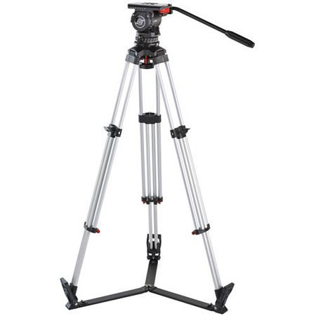 Sachtler SYSTEM 2-section Aluminum Tripod with DV 10 SB Fluid Head - Black