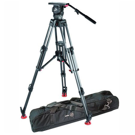 Sachtler Video 20 S1 Fluid Head w/ENG 2 HD 3-Section CF Tripod,Mid Spreader