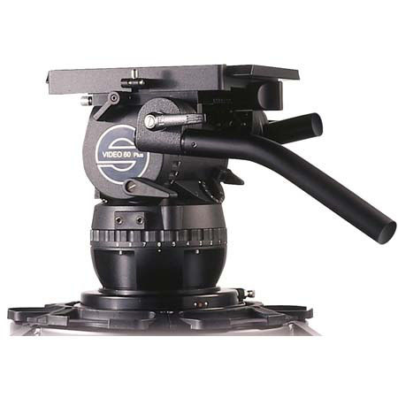 Sachtler 60 OB Aluminum Tripod System with Video 60 Plus Studio Fluid Head, OB-2000 1-Stage Tripod and Dolly, Payload 143.3 lbs