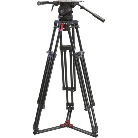 Sachtler Cine 30 Fluid Head w/Cine 150 Long 3-Section Al Tripod, Ground Spreader