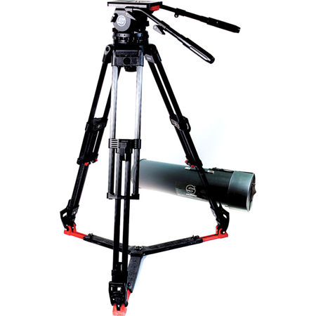 Sachtler Video 25 Plus Fluid Head with EFP 2 CF 3-Section Carbon Fiber Tripod, SP 100/150 Ground Spreader