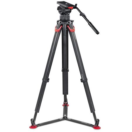 Sachtler Video 15 Fluid Head System, flowtech 100mm CF Tripod, Touch & Go Plate