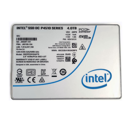 Solidigm DC P4510 8TB 3D NAND PCIe 3.1 x4 NVMe U.2 Internal Data Center SSD