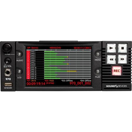 Sound Devices 970 2U Rack Mount 64-Track Dante and MADI Audio Recorder