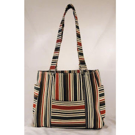 Shutterbug Designs Busy Bee Striped Canvas Bag with Strap, Fall/Winter