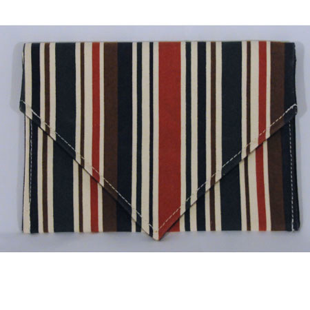 Shutterbug Designs Cricket Canvas Clutch Envelope, Stripe, Fall/Winter