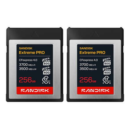 SanDisk Extreme PRO CFexpress 4.0 Type-B Memory Card 256GB Standard Two Pack