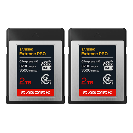 SanDisk Extreme PRO CFexpress 4.0 Type-B Memory Card 2TB Standard Two Pack