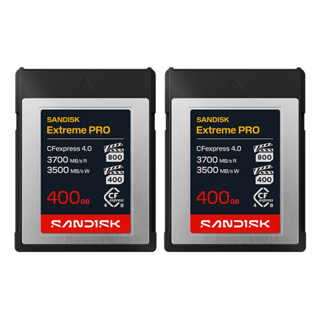 SanDisk Extreme PRO CFexpress 4.0 Type-B Memory Card 400GB Standard Two Pack