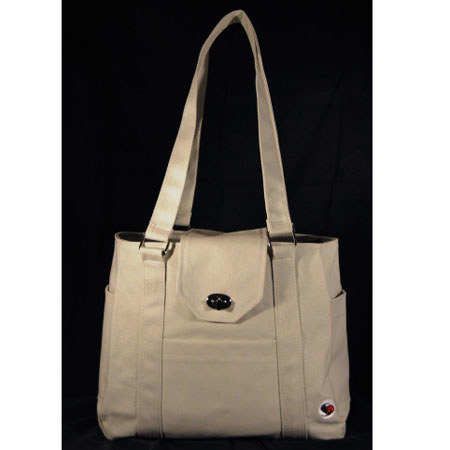 Shutterbug Designs Lady Bug Canvas Bag, Gray/White
