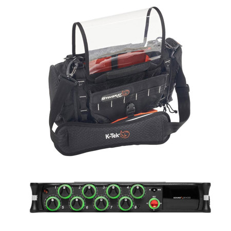 Sound Devices MixPre-10 II 8 Preamp 12-Track 32-Bit Float Audio Recorder with USB Audio Interface & XLR/TRS Combo Input - With K-Tek Stingray Junior Audio Mixer Recorder Bag