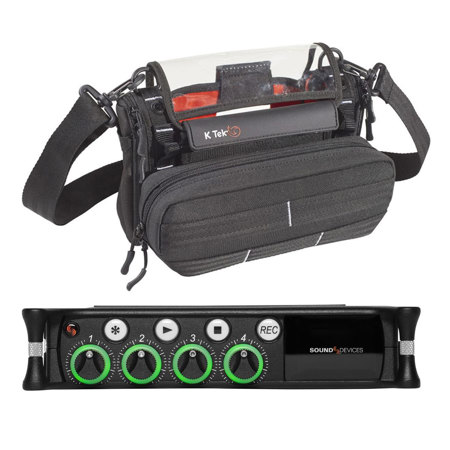 Sound Devices MixPre-6 II 4 Preamp 8-Track 32-Bit Float Audio Recorder with USB Audio Interface & XLR/TRS Combo Input - With K-Tek Stingray MixPro Bag with Kickstand