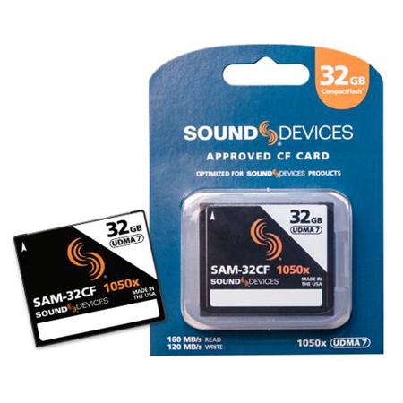 Sound Devices SAM-32CF 32GB UDMA-7 Flash Card for Audio Recorders