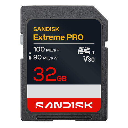 SanDisk Extreme Pro 32GB UHS-I U3 SDHC Memory Card