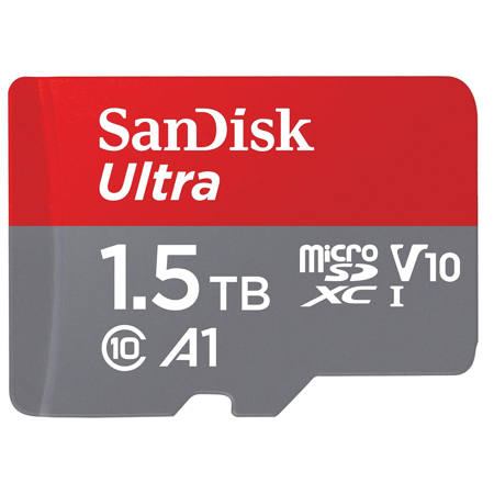 SanDisk Ultra 1.5TB UHS-I microSDXC Memory Card with SD Adapter