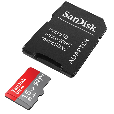 SanDisk Ultra 1.5TB UHS-I microSDXC Memory Card with SD Adapter