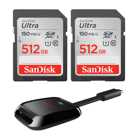 SanDisk Ultra UHS-I U1 SDXC Memory Card 512GB Card with Reader