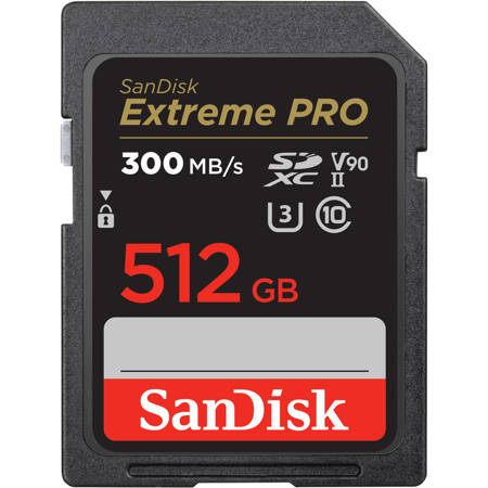 SanDisk 512GB Extreme PRO UHS-II V90 SDXC Memory Card SDSDXDK-512G-ANCIN