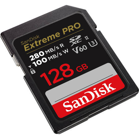 SanDisk 128GB Extreme PRO UHS-II V60 SDXC Memory Card