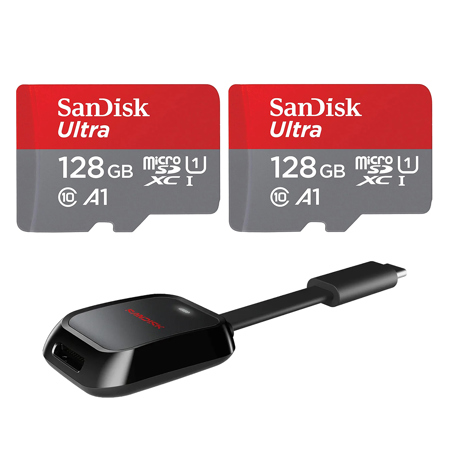SanDisk Ultra UHS-I U1 microSDXC Memory Card 128GB Card with Reader